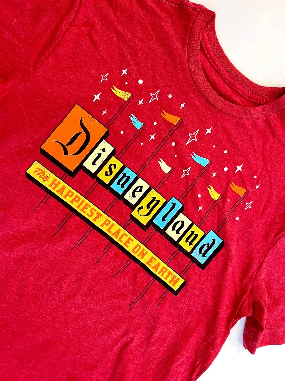 Disneyland Resort Entrance Marquee Red Adult Short Sleeve Tee - Small - NWT